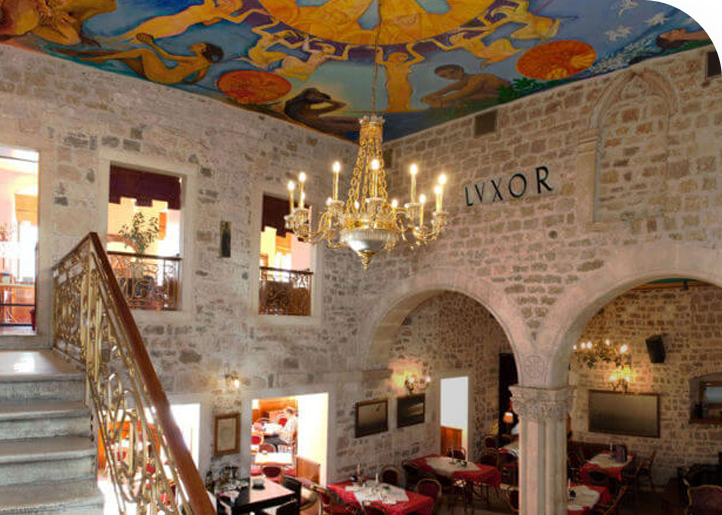 Interior of Luxor bar in Split